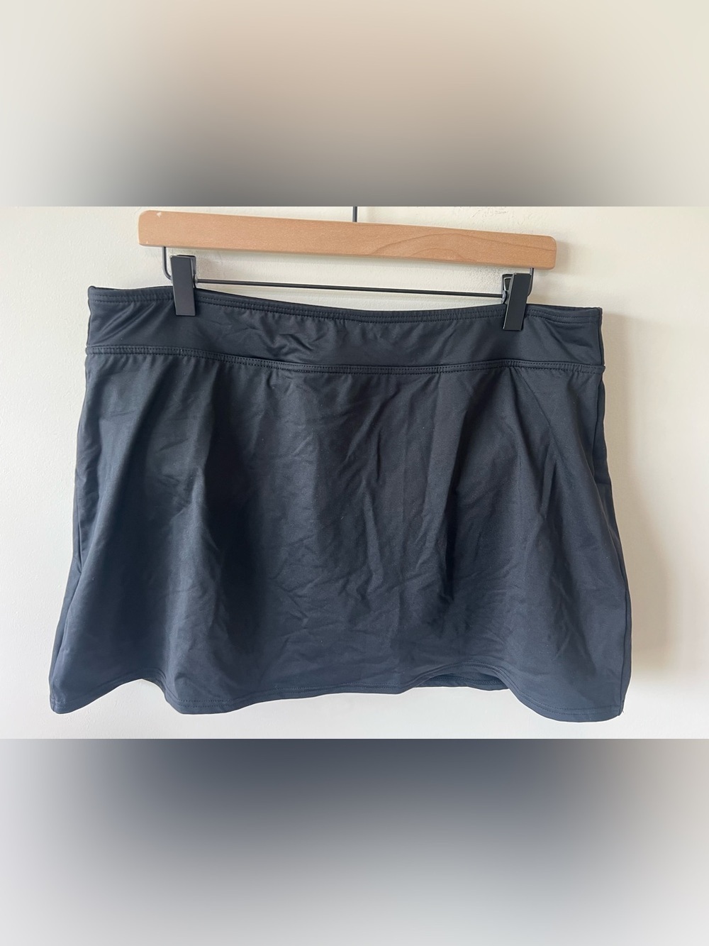 Lands' End Black One-Piece Swim Skirt